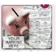 Ultra Thin Calendar Mouse Pads w/ Stock Background - Piggy Bank